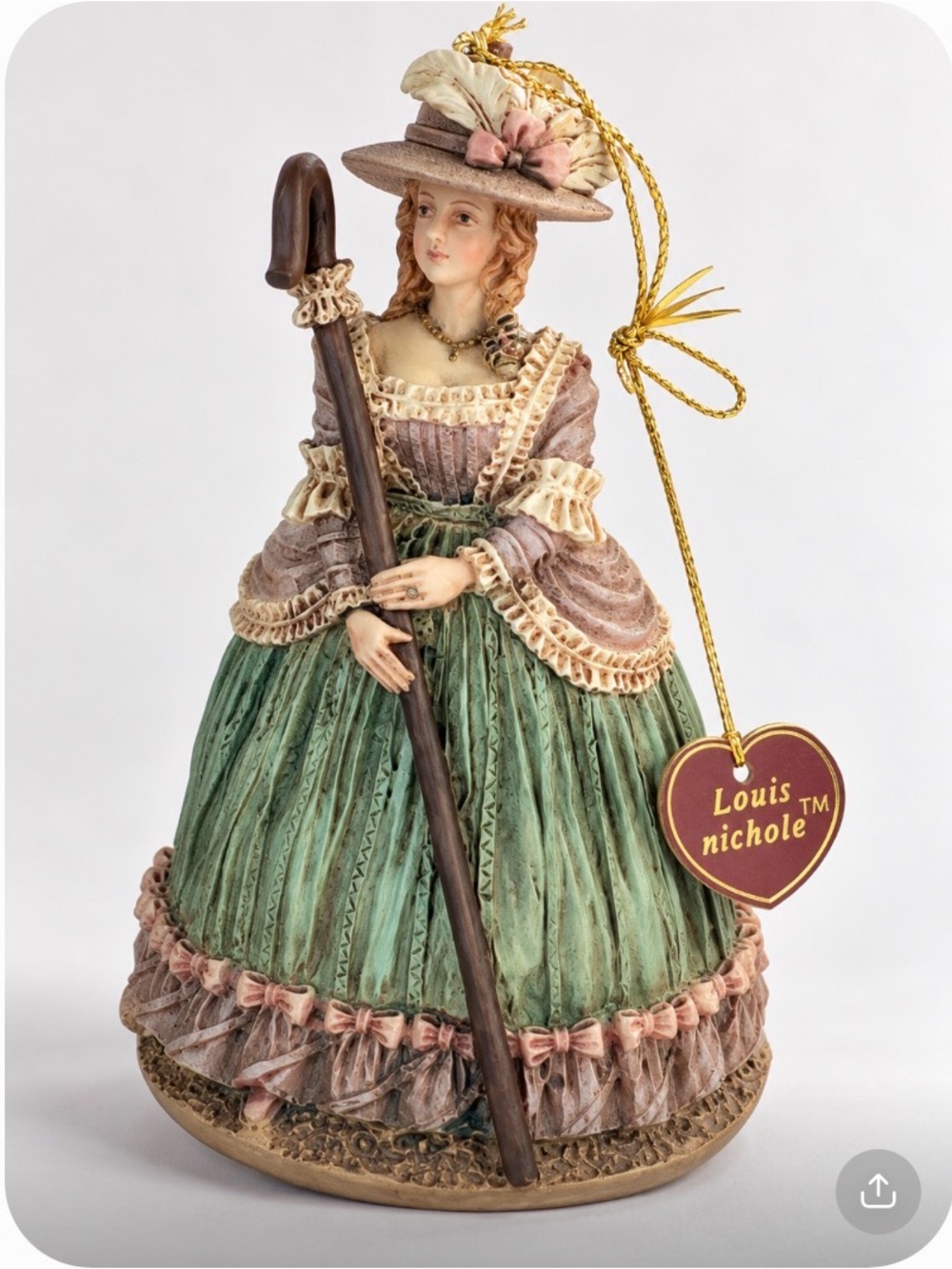 Louis Nichole Louis XVII Victorian Lady Figurine w/ Original Box Tag & Card